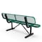 Flash Furniture Sigrid 6' Outdoor Bench with Backrest, Commercial Grade Green Mesh Seat, Backrest, Black Steel Frame SLF-AG4HUT2-GN-GG - alternate 6
